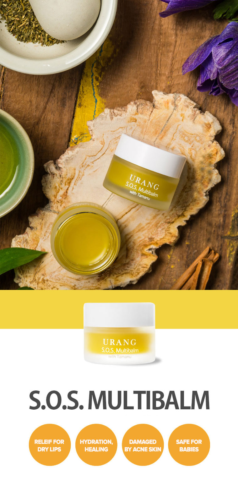 95,5% organic multitasker balm for dry lips, acne scars, rough elbows and knees, safe for babies and pregnant