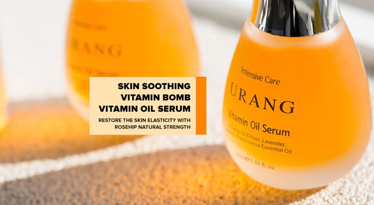 Vitamin oil serum for tired dull mature skin vitamin bomb
